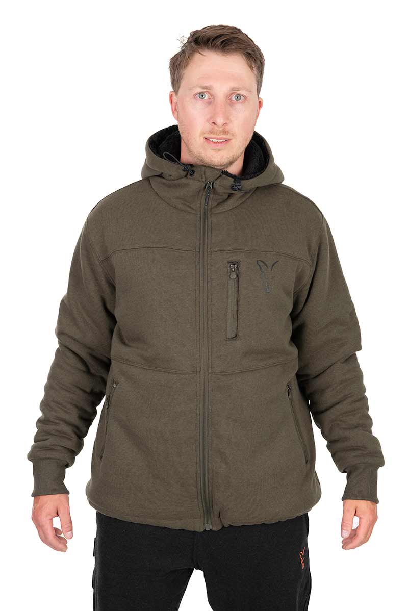 FOX COLLECTION SHERPA FLEECE HOODY JACKET